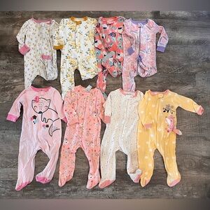 Lot of 6-9 Month Girl Pajamas